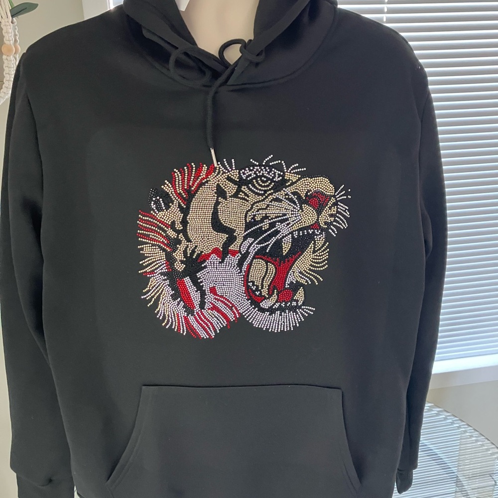 Men's Black Graphic Hoodie